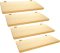 DIRBUY 4 Pack 5 x 12 Inches Bird Perches - Natural Wooden Flat Bird Perch - Rectangle Bird Perch Stand Platform for Parrot, Budgies, Parakeet, Cockatiels, Conure, Lovebirds