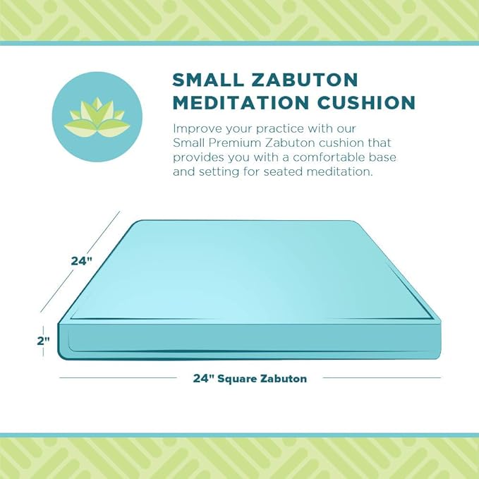 Zabuton Meditation Cushion for Workout - Supportive Yoga Floor Seat Cushion for Comfort & Posture Support - Natural Washable Cotton Fill kneeling Pad - Made in USA - Standard 24x24x2, Burgundy