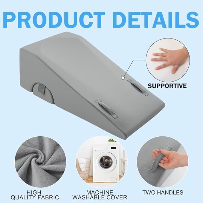 ROYALAY Knee Replacement Pillow, Leg Pillow for Knee Surgery Recovery with Different Height, Leg Surgery Recovery Equipment for Hip Foot Ankle, Double