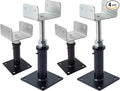 YXGJDP 4 Pack U-Shaped Floor Jack - Adjustable Steel Beam Support for 4x2, 4x4, 4x6 Joists Heavy Duty Screw Jack with U-Head Telepost & House Jack.6-9 Inch Adjustment Range