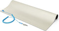 StarTech.com Anti Static Mat, Mat for Electronics Repair, Anti Static Table/Desk Mat w/Detachable Grounding Wire, ANSI/ESD S 4.1, Flexible Thermoplastic Work Pad, 23x47", TAA, White