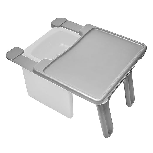 Children's Factory Edutray Kids Desk, Converts Cube Chair to Desk, Space-Saving Toddler Desk Converter, Homeschool & Classroom Study Desk, Gray