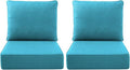 Luxury Outdoor Seat Cushion Set-22 x 24 x 6 Inch Outdoor Chair Cushions with Water Resistant & Removable Cover Outdoor Cushions for Patio Furniture Chair Sofa Couch