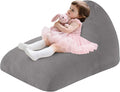 COMAX Bean Bag Chairs for Kids, Kid Beanbag Chair with Filler, Toddler Lounge Bean Chair Corduroy, Lazy Floor Lounger for Girls and Boys Stuffed, Light Grey