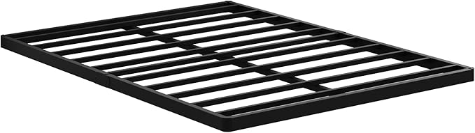 Maenizi Box Spring 2 Inch Low Profile, Heavy Duty Metal Box Spring Bed Base Bunkie Board, Mattress Foundation, Easy Assembly, Noise Free, Black