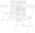 Folding Chairs 20 Pack,White Plastic Folding Chair for Indoor Outdoor,Portable Stackable Commercial Seat with Steel Frame 350lb.Capacity for Party Events Wedding Dining Picnic Office