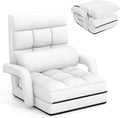 Giantex Folding Floor Chair with 6-Position Adjustable Backrest, Armrests & Removable Pillow, 330Lbs Capacity, Indoor Lazy Sofa Armchair, Chaise Lounger Bed, Gaming Recliner for Living Room Bedroom