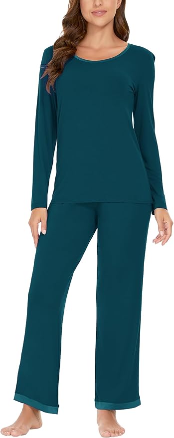 GYS Viscose from Bamboo Women's Pajama Sets Super Soft Long Sleeve Sleepwear Comfy Winter Pjs Sets S-4X