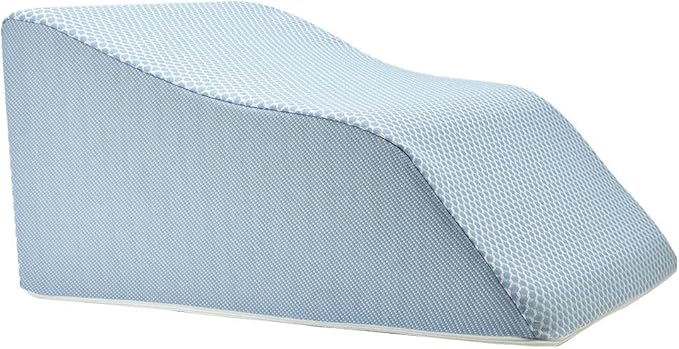 Lounge Doctor Elevating Leg Rest Wedge Pillow, Light Blue, Small, Wide