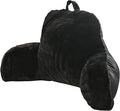 Aimuan Reading Pillow Bed Rest Pillow with Arms Rabbit Fur Cushion for Adults Teens Incline Rest Sitting up & Sleeping Snoring Pillow with Pregnancy Lumbar Back Support (Standard, Black)