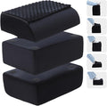 Novabright Adjustable Under Desk Foot Rest, Memory Foam Foot Stool with Gel Top and Warm Pocket Washable Cover Footrest for Office Chair Leg and Back Pain Relief (15" X 11" X 14.4",Cambered,Black)