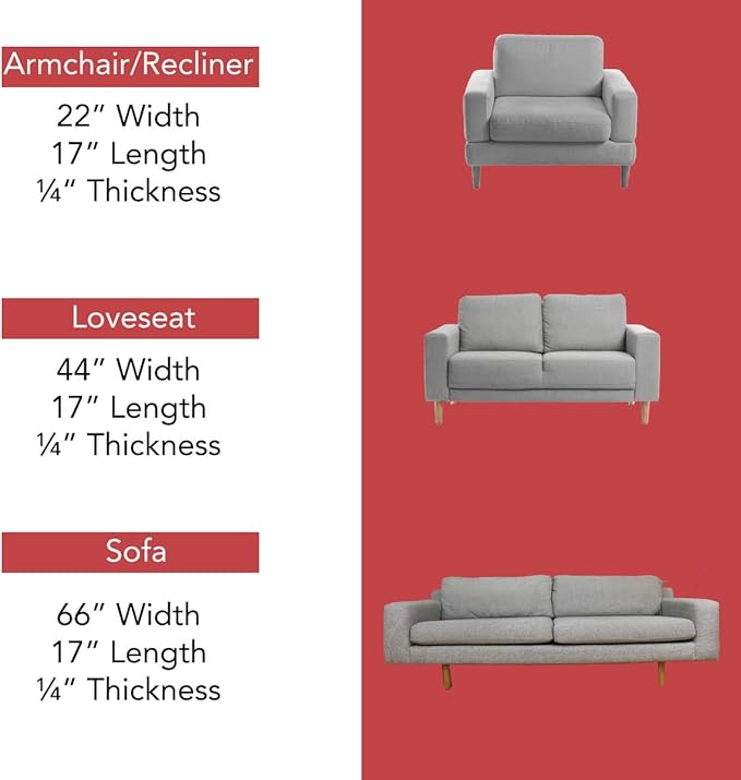 LAMINET Deluxe Extra Thick Sagging Furniture Cushion Support Insert- | Seat Saver| New and Improved| Extend The Life of Your Large Sofa | 60% Thicker-Large Sofa- Up to 88" Wide