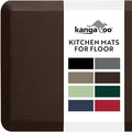 KANGAROO Thick Ergonomic Anti Fatigue Mats for Kitchen Floor, 48x20, Cushioned Standing Office Desk Mat, Waterproof Scratch Resistant Topside, Supportive All Day Comfort Padded Foam Rugs, Brown
