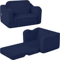 MeMoreCool Toddler Corduroy Chair – 2-in-1 Foldable Sofa Bed, Navy | Ages 1–3, Lightweight & Compact, Washable Cover for Nursery & Travel