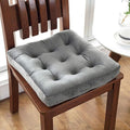 vctops Velvet Solid Chair Pad Super Soft Plush Washable Square Seat Cushion for Kitchen Dining Room (Darkgrey,16" x 16")