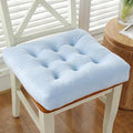 vctops Velvet Solid Chair Pad Super Soft Plush Washable Square Seat Cushion for Kitchen Dining Room (Light Blue,20" x 20")