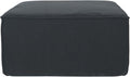 JACH Sofa Ottoman Module, Minimalist Comfy Breathable Ottoman Footstool Paired with Sofa Couch for Living Room, Apartment, Black
