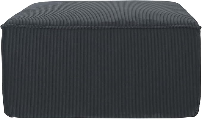 JACH Sofa Ottoman Module, Minimalist Comfy Breathable Ottoman Footstool Paired with Sofa Couch for Living Room, Apartment, Black