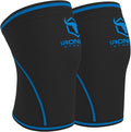 Iron Bull Strength Knee Sleeves 7mm (1 Pair) - Compression Brace & Knee Sleeve For Weightlifting, Powerlifting & Cross Training - Knee Support for Squats - Men & Women