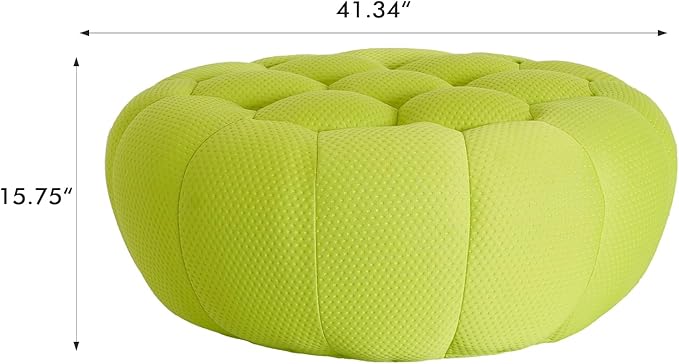 WJShome Bubble Couch,42" Modern Curved Sofa, Morden Lazy Floor Sofa, Memory Foam Bean Bag Floor Couch Lounge Chair for Living Room, Office, Apartment (Lemon Green)