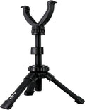 HUNTPAL Gun Rest Rifle Stand Tripod Shooting Stick for Range Table Bench Shooting Practice, Portable Adjustable Compact Aluminum Construction Gun Holder with 360° Swivel V Yoke Head