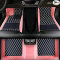 TAHALICustom Colors Car Floor Mats Black Pink for 99.9% Sedan SUV Sports， All-Weather Liners Car Floor mat，Luxury Leather Automotive Floor Mats (Pink Black,3D Floor Mats)