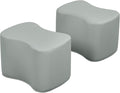 Back2School Express Butterfly Stools, Flexible Seating, Grey, 2-Pack