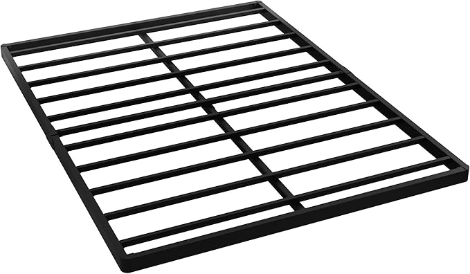 Maenizi Box Spring 2 Inch Low Profile, Heavy Duty Metal Box Spring Bed Base Bunkie Board, Mattress Foundation, Easy Assembly, Noise Free, Black