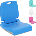 Goplus Poolside Chair for Edge of Pool, Foldable Portable Flip Seat w/Back Support & 2 Handles, Lightweight Outdoor Camping Chair for Stadium, Tailgating, Fishing, Boats, Beach (Blue, 1 Pack)