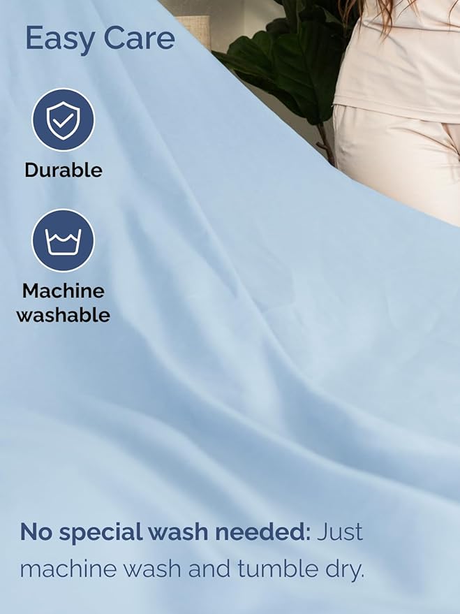 Extra Deep Pocket Twin XL Sheets - 3 Piece Breathable & Cooling Bed Sheets - Hotel Luxury Bed Sheet Set - Soft, Wrinkle Free & Comfy - Easily Fits Extra Deep Mattresses - Deep Pocket Light Blue Sheets