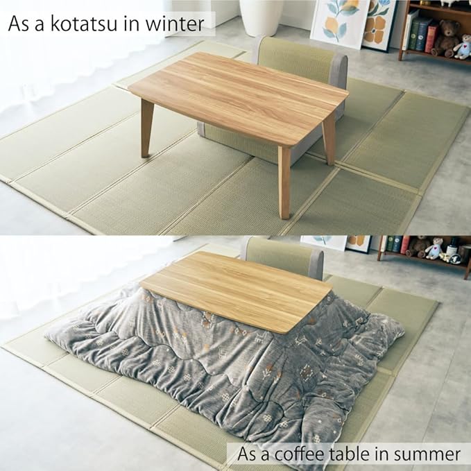 KEN JAPAN US-KLY Kotatsu Heater Table Low-Lying Dining and Work Desk(Square W29.5 xD29.5 xH15.4 Inchies,NA)