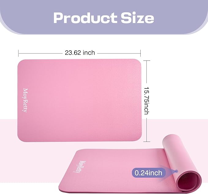 MoyRetty Non-Slip Workout Mat for Under Desk Elliptical(23.6x15.7 inches), Ellipse Leg Exerciser Machine Mat, Suitable for Electric Seated Foot Pedal Exerciser, Stability and Floor Protection
