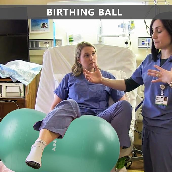 INPANY Peanut Ball - Anti Burst Exercise Ball for Labor Birthing, Physical Therapy for Kids, Core Strength, Flexible Seating, Home & Gym Fintness, Sensory Chair Wiggle Seat for Boys and Girls