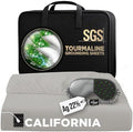 Luxury Tourmaline Grounding Sheets California 20% Silver Fiber, 76% Tourmaline Cotton, 4% Silk, SGS Quality Certified Grounded Well Bed Sheet - Conductive Earth Fitted Sheet for Better Sleep, Beige
