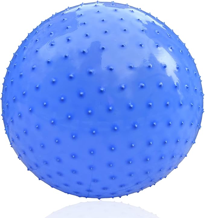 penepico Large Sensory Massage Ball for Kids, 33.5" 85CM 3.1lbs Macaron Blue Bouncy Exercise Balls for Toddlers, Big Inflatable Toys with Tactile Spikes, Outdoor Giant Yoga Balls, Large Beach Ball