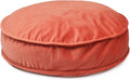 YIUOR Velvet Floor Pillows Round Chair Cushion Couch Throw Pillow Soft Pouf Seat Mattress Bean Bag for Reading Nook Play Room (19.7",Brick Red)
