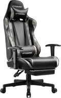 GTPLAYER Gaming Chair with Footrest, Ergonomic Computer Game Desk Chair, Reclining Game Chair Seat Height Adjustment, Swivel Rocker with Headrest and Lumbar (Camouflage)