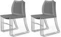 VINGLI Stacking Chairs Set of 8 Stackable Office Chairs with Metal Sled Base, Ergonomic Plastic Seat & Holes Back, Stacking Chairs for Waiting Room Break Room Banquet Guest, Grey