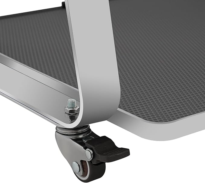 Pedicure Foot Rest, Portable Nail Salon Footrest with Organizer Tray, 110LBS Load Capacity, Lockable Casters for Beauty Nail Salon, Spa, Home, Clinic (White)