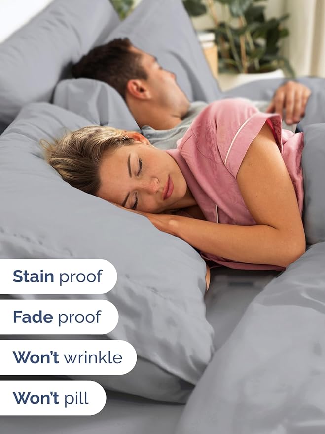 Extra Deep Pocket Cal King Sheets - 4 Piece Breathable & Cooling Bed Sheets - Hotel Luxury Sheet Set - Soft, Wrinkle Free & Comfy - Easily Fits Extra Deep Mattresses - Deep Pocket Steel Blue Sheets