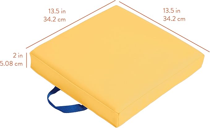 Square Floor Cushions with Handles, Flexible Seating, Assorted, 6-Piece