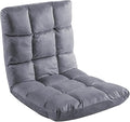 FLOGUOR Indoor 5-Position Adjustable Floor Chair with Back Support Folding Padded Gaming Sofa Chair, Lounge Chair for Adults Video Gaming, Perfect for Meditation, Reading QL050-GR