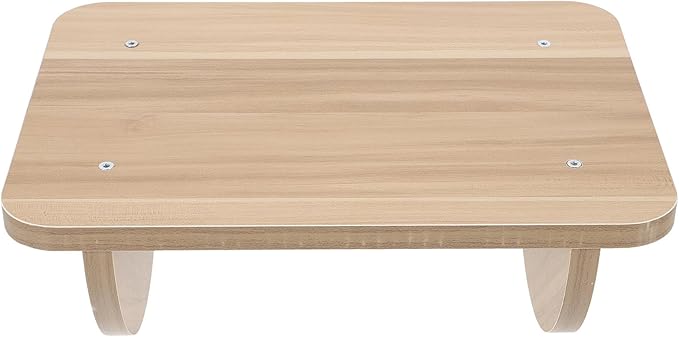 Wooden Footstool Under Desk 34X24Cm Office Footrest for Under Desk Use, Curved Design Massage Footrest to Correct Posture and Leg Fatigue, Suitable for Home and Random Color