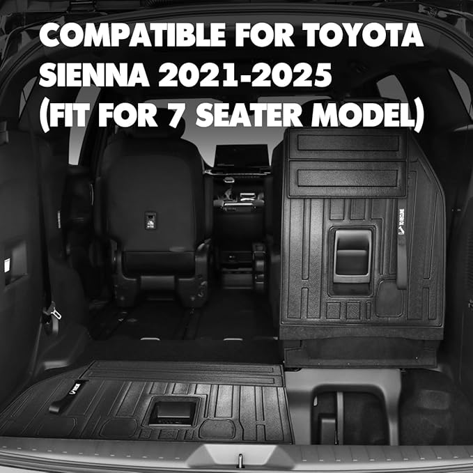 Backrest mats Compatible for 2021-2025 Toyota Sienna Back seat Protectors 2021 2022 2023 2024 2025 Toyota Sienna Back seat Cover Automotive Accessories (Fit 7/8 Seater with Spare Tire)