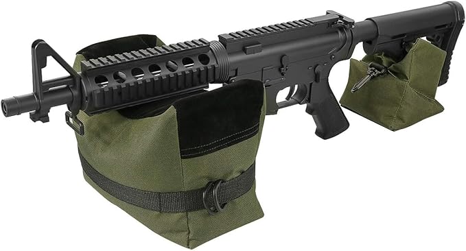 Twod Outdoor Shooting Rest Bags - Target Sports Bench Rest with Front & Rear Support SandBag Stand Holders for Gun Rifle Shooting Hunting Photography - Unfilled