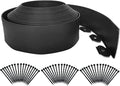 Landscape Edging 33FT,Garden Edging Borders [Extra Tall 4IN High] Flexible Lawn Edging Kit with Total 50pcs Stakes,Plastic Fence Edge DIY for Yard,Tree,Flowerbeds,Landscaping,Grass -Black