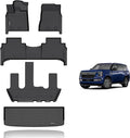 KELCSEECS® Floor Mats & Cargo Liner Custom for Nissan Armada/Infiniti QX80 2026 2025 7 Seats Bucket Seat Waterproof All Weather Guard Automotive Liners Front& Rear& 3rd Row Full Set Accessories Black