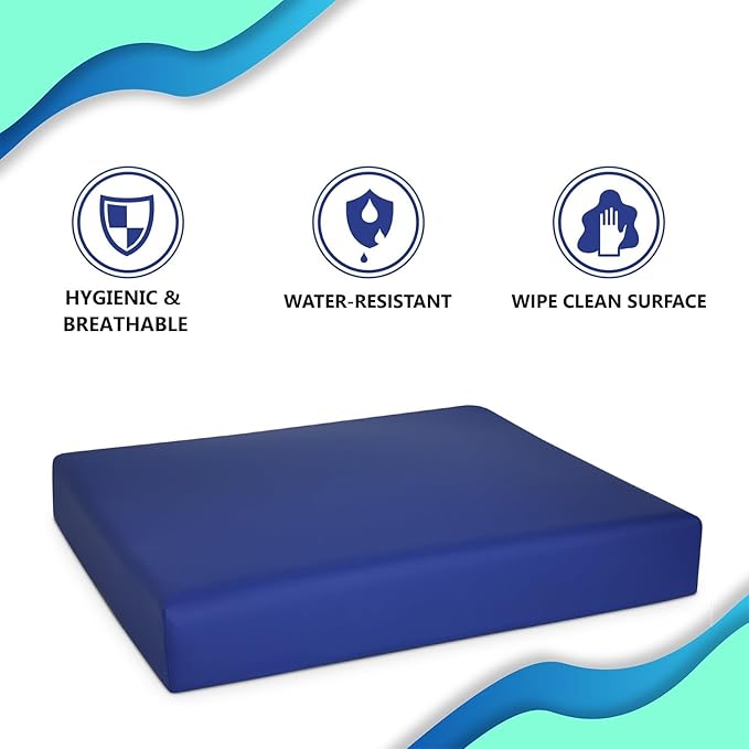 NYOrtho Gel Wheelchair Cushion - Gel-Infused Memory Foam Cooling Comfort - Non-Slip, Water-Resistant Seat Cushion for Long Sitting - Ideal for Wheelchairs - Gel Pad 24" x 18" x 2" - Made in USA