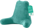 Sasttie 25-inch Reading Pillows for Sitting in Bed Adult, Jumbo Velvet Back Pillow Bed Sitting Up, XL High Back-Rest Support Cushion for Sit Up on Couch & Floor, Oeko-Tex Certified, Teal Cyan