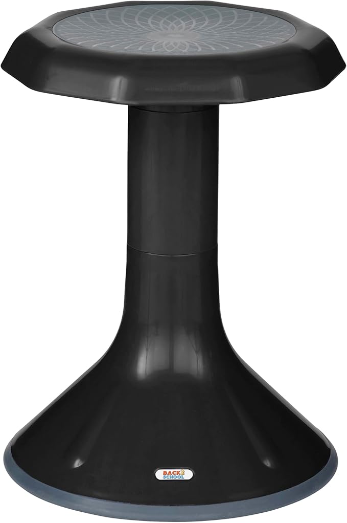 Wobble Stool, 18", Flexible Seating, Black